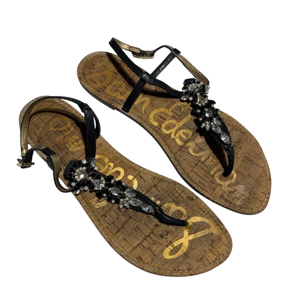 Sam Edelman Black‎ Beaded Sandals